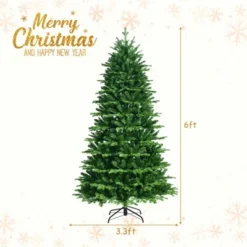 Tangkula Realistic Pre-Lit Christmas Tree 6FT Hinged Artificial Pine Tree W/ 310 LED Lights & 1664 New Tips -Outlet Xmas Decor Tree Store GUEST e6e39114 904c 4584 bb82 2330fa36fcb7