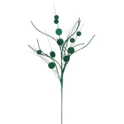 Vickerman 33" Ball and Coin Glitter Twig Spray -Outlet Xmas Decor Tree Store GUEST e72653d6 4b3d 41da 8738 9f6efe3f5684