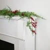 Northlight 5' x 10" Frosted Red Berry Artificial Christmas Garland, Unlit
