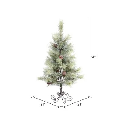 Vickerman Frosted Bellevue Pine Artificial Christmas Tree 4 Vickerman Frosted Bellevue Pine Artificial Christmas Tree - Image 2