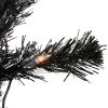 Northlight 4' Pre-Lit Black Artificial Tinsel Christmas Tree, Clear Lights