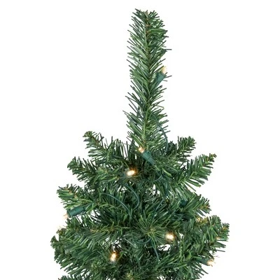 Northlight 6' Pre-Lit Northern Balsam Fir Pencil Artificial Christmas Tree, Warm Clear LED Lights 5 Northlight 6' Pre-Lit Northern Balsam Fir Pencil Artificial Christmas Tree, Warm Clear LED Lights - Image 3