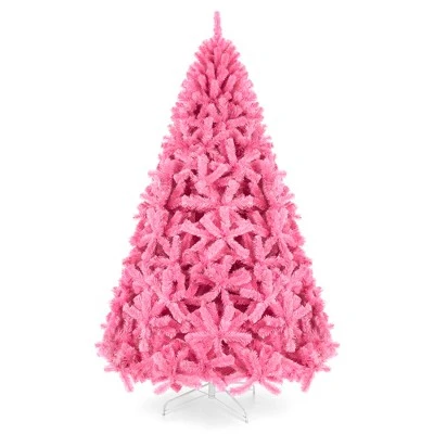 Best Choice Products Artificial Pink Christmas Full Tree Festive Holiday Decoration w/ Stand 9 Best Choice Products Artificial Pink Christmas Full Tree Festive Holiday Decoration w/ Stand - Image 7