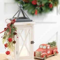 Sullivans Artificial Pine, Bell and Berry Drop Garland 13"H Green