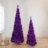 Northlight 6' Pre-Lit Purple Tinsel Pop-Up Artificial Christmas Tree, Clear Lights -Outlet Xmas Decor Tree Store GUEST eace9ea6 bfba 41cc affa 023beb5e6e10