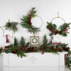 Northlight 6' Green and Red Pinecones and Berries Artificial Christmas Garland- Unlit -Outlet Xmas Decor Tree Store GUEST ebd54d51 53d8 4981 a60f 0140ef64f65a