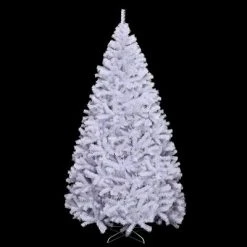 Tangkula 9ft White Christmas Pine Tree Hinged Artificial Decoration w/ 2132 Tips & Metal Stand -Outlet Xmas Decor Tree Store GUEST ec82eeab 184a 415e 9c60 34d4cf0522a2
