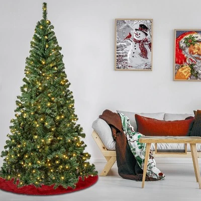 National Tree Company First Traditions Pre-Lit LED Slim Linden Spruce Artificial Christmas Tree Warm White Lights 3 National Tree Company First Traditions Pre-Lit LED Slim Linden Spruce Artificial Christmas Tree Warm White Lights