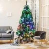 Costway 7ft Pre-lit Fiber Optic PVC Artificial Christmas Tree w/ 820 Branch Tips -Outlet Xmas Decor Tree Store GUEST ece8fff5 77ae 43d3 9942 0a2390d76b6e