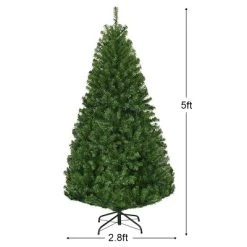 Costway 5Ft Pre-Lit Artificial Christmas Tree Hinged 150 LED Lights -Outlet Xmas Decor Tree Store GUEST ed14492c 6933 453d 96b0 014ea4753897
