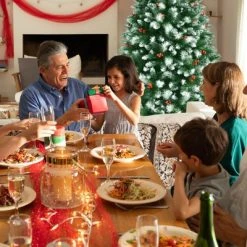 Tangkula Lifelike Christmas Pine Tree, Artificial Hinged Xmas Tree W/ Pine Needles & PVC Tips -Outlet Xmas Decor Tree Store GUEST ed635506 fb30 4827 a5df 1cf1d40c358f