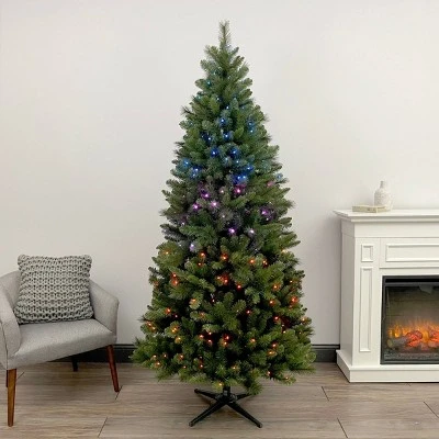 Twinkly 7' Pre-Lit LED Douglas Fir Artificial Christmas Tree AutoConnect Color Changing Lights 5 Twinkly 7' Pre-Lit LED Douglas Fir Artificial Christmas Tree AutoConnect Color Changing Lights - Image 3