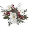 6.5" x 17" Artificial Frosted Magnolia and Berry Plant Arrangement Candelabrum - Nearly Natural -Outlet Xmas Decor Tree Store GUEST ee50ed0e ec0a 4626 baaa 532dd80f9948