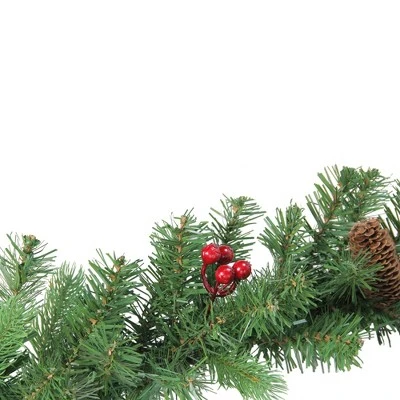 Northlight 9' x 10" Noble Fir with Berries Artificial Christmas Garland - Unlit 3 Northlight 9' x 10" Noble Fir with Berries Artificial Christmas Garland - Unlit