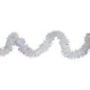 Kurt S. Adler 9.25' LED Lighted Iridescent Tinsel Christmas Garland, Warm White Lights