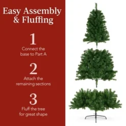 Best Choice Products Pre-Lit Spruce Hinged Artificial Christmas Tree w/ Multicolored Lights, Foldable Stand -Outlet Xmas Decor Tree Store GUEST f08184da 4709 42e3 9df7 accc24bf19b0