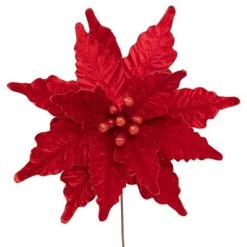 Northlight 24" Glittered Red Poinsettia Christmas Stem Spray -Outlet Xmas Decor Tree Store GUEST f19654a5 b3d5 4791 8e92 a5df00e800e8