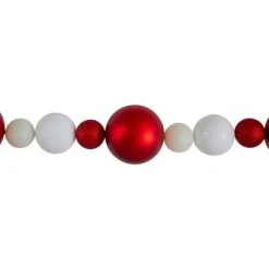 Northlight 6' Shatterproof Ball 3-Finish Red and White Christmas Garland 5 Northlight 6' Shatterproof Ball 3-Finish Red and White Christmas Garland -Outlet Xmas Decor Tree Store GUEST f35604d5 bef4 4f86 8d7e c134c65d9e8f