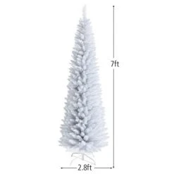 Costway 7ft Unlit Artificial Slim Christmas Pencil Tree w/ Metal Stand White 13 Costway 7ft Unlit Artificial Slim Christmas Pencil Tree w/ Metal Stand White -Outlet Xmas Decor Tree Store GUEST f371a7ea a0ba 4dba b05d 0ac7c7b060c2
