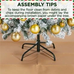 Yaheetech Frosted Artificial Christmas Tree Frosted Artificial Christmas Tree, Green -Outlet Xmas Decor Tree Store GUEST f37fd24f 2841 4640 a8c9 0c719a47b4f9