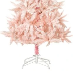 HOMCOM Unlit Spruce Artificial Christmas Tree with Realistic Branches and Tips, Pink -Outlet Xmas Decor Tree Store GUEST f3a45a9e 5817 4236 a84c 7bc0b7547bef