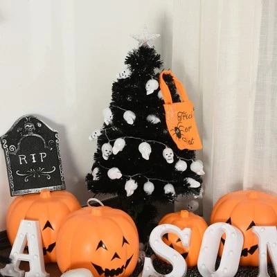 HOMCOM 35.5" Tall Pre-Lit Douglas Fir Artificial Christmas Tree with Realistic Branches, 90 Multi-Color LED Lights, Fiber Optics, and 90 Tips, Black 3 HOMCOM 35.5" Tall Pre-Lit Douglas Fir Artificial Christmas Tree with Realistic Branches, 90 Multi-Color LED Lights, Fiber Optics, and 90 Tips, Black