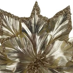 Northlight 24" Metallic Champagne Gold Glittered Poinsettia Christmas Stem Spray -Outlet Xmas Decor Tree Store GUEST f3ce84f9 b482 4ff4 b9eb 3992528f7f24