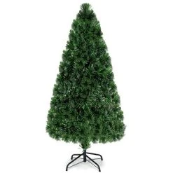 Costway Pre-Lit Fiber Optic Artificial PVC Christmas Tree Metal 5Ft -Outlet Xmas Decor Tree Store GUEST f3e427c9 3b3f 49c9 8d8c ed083e7bcbc0