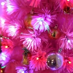 HOMCOM 4ft Fir Artificial Christmas Tree with Realistic Branches, 130 Multi-Color Fiber Optic LED Lights and 130 Tips, Pink 11 HOMCOM 4ft Fir Artificial Christmas Tree with Realistic Branches, 130 Multi-Color Fiber Optic LED Lights and 130 Tips, Pink -Outlet Xmas Decor Tree Store GUEST f3e4d3cc a270 4cfd ac22 a57825171682