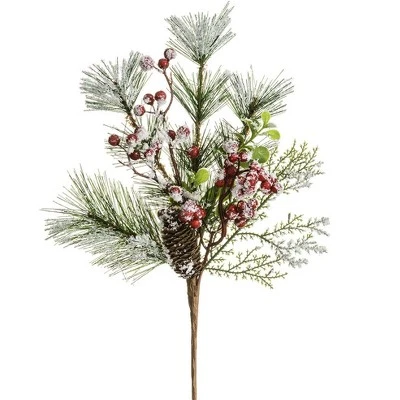 Allstate Floral Snow Berry and Pine Cone Artificial Christmas Spray - 22" 3 Allstate Floral Snow Berry and Pine Cone Artificial Christmas Spray - 22"
