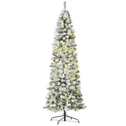 HOMCOM Pre-Lit Snow-Flocked Slim Douglas Fir Artificial Christmas Tree with Realistic Branches 15 HOMCOM Pre-Lit Snow-Flocked Slim Douglas Fir Artificial Christmas Tree with Realistic Branches -Outlet Xmas Decor Tree Store GUEST f4c28f72 7bd9 43f9 a47e 7303c79c5704