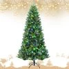Tangkula Pre-lit Christmas Tree, Artificial Hinged Xmas Tree w/ Remote-controlled Color-changing LED Lights & PVC Tips -Outlet Xmas Decor Tree Store GUEST f4e5c2a9 1d99 4995 8a52 6374b949da93