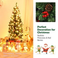 Tangkula Pencil Christmas Tree Hinged Artificial Slim Xmas Tree with Sturdy Metal Stand 18 Tangkula Pencil Christmas Tree Hinged Artificial Slim Xmas Tree with Sturdy Metal Stand -Outlet Xmas Decor Tree Store GUEST f57f53ec 7665 4f9a 9447 d7ed0a1e171a