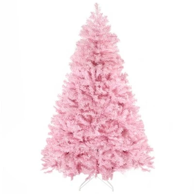 HOMCOM Artificial Christmas Tree Holiday Decoration with Auto Open, Steel Base, Wide Shape, Pink 8 HOMCOM Artificial Christmas Tree Holiday Decoration with Auto Open, Steel Base, Wide Shape, Pink - Image 6