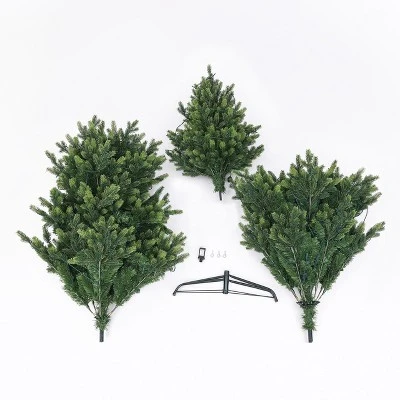 LuxenHome 7ft Pre-Lit LED Artificial Full Fir Christmas Tree 5 LuxenHome 7ft Pre-Lit LED Artificial Full Fir Christmas Tree - Image 3