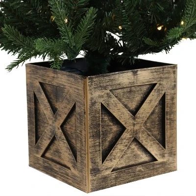 Sunnydaze Decor Sunnydaze Pre-Lit Farmhouse Artificial Fir Christmas Tree with Base - 50 Battery-Operated LED Lights - 3-Foot 5 Sunnydaze Decor Sunnydaze Pre-Lit Farmhouse Artificial Fir Christmas Tree with Base - 50 Battery-Operated LED Lights - 3-Foot - Image 3