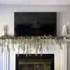 Sullivans Artificial Pine Weeping with Snow Garland 81"L Green
