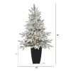 Nearly Natural 3.5-ft Flocked Manchester Spruce Artificial Christmas Tree with 50 Lights and 133 Bendable Branches in Metal Planter -Outlet Xmas Decor Tree Store GUEST f768ee84 0ac2 4231 b05a ab7bde2205e9