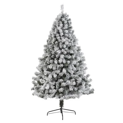 Nearly Natural Unlit Flocked West Virginia Artificial Christmas Tree 9 Nearly Natural Unlit Flocked West Virginia Artificial Christmas Tree - Image 7