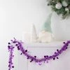 Northlight 50' x 1.5" Purple Tinsel Christmas Garland with Polka Dots - Unlit