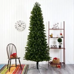 Nearly Natural 8' Pre-Lit LED Slim Virginia Spruce Artificial Christmas Tree Multifunctional Clear Lights 15 Nearly Natural 8' Pre-Lit LED Slim Virginia Spruce Artificial Christmas Tree Multifunctional Clear Lights -Outlet Xmas Decor Tree Store GUEST f963e4a4 a535 4c12 8980 f57bbffbd354