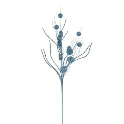 Vickerman 33" Ball and Coin Glitter Twig Spray -Outlet Xmas Decor Tree Store GUEST fb486029 954c 4f41 b142 6edb378a6e77