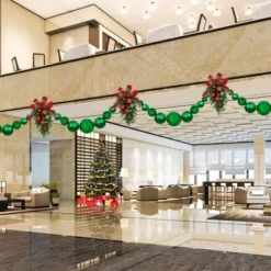 Northlight 6' Green Shiny and Matte Shatterproof Ball Christmas Swag -Outlet Xmas Decor Tree Store GUEST fb9cc83a a259 4d2e a52b 476ec42a59f5