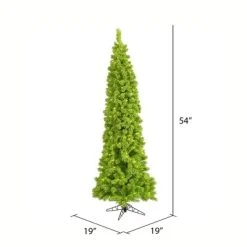 Vickerman Flocked Lime Pencil Fir Artificial Christmas Tree