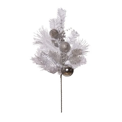 Transpac Artificial 22 in. White Christmas Decorative Spray 3 Transpac Artificial 22 in. White Christmas Decorative Spray