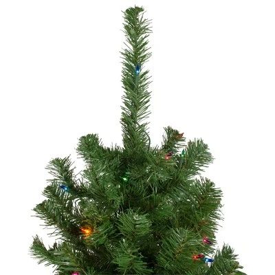 Northlight 6' Pre-Lit Alberta Pine Slim Artificial Christmas Tree - Multi Lights 4 Northlight 6' Pre-Lit Alberta Pine Slim Artificial Christmas Tree - Multi Lights - Image 2