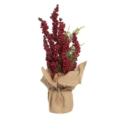 Transpac Foam 16 in. Red Christmas Berry Tree 3 Transpac Foam 16 in. Red Christmas Berry Tree