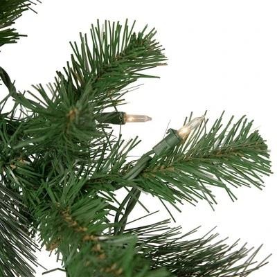 Northlight 9' x 12" Green Pre-Lit Beaver Pine Artificial Christmas Garland, Clear Lights 3 Northlight 9' x 12" Green Pre-Lit Beaver Pine Artificial Christmas Garland, Clear Lights
