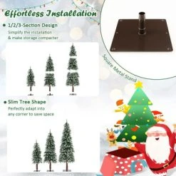 Costway Pre-Lit Christmas Tree Set of 3 Slim Artificial Lighted Xmas Decoration 3/4/5 FT -Outlet Xmas Decor Tree Store GUEST fdbbdf99 58a4 44f1 a68c 806e92c6a295