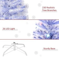 HOMCOM Pre-Lit Douglas Fir Artificial Christmas Tree with 230 Tips, 26 Fiber Optic Lights, White/Blue 16 HOMCOM Pre-Lit Douglas Fir Artificial Christmas Tree with 230 Tips, 26 Fiber Optic Lights, White/Blue -Outlet Xmas Decor Tree Store GUEST ff7a40c5 07bc 4dfe 98d3 c5fc1c72b9d8